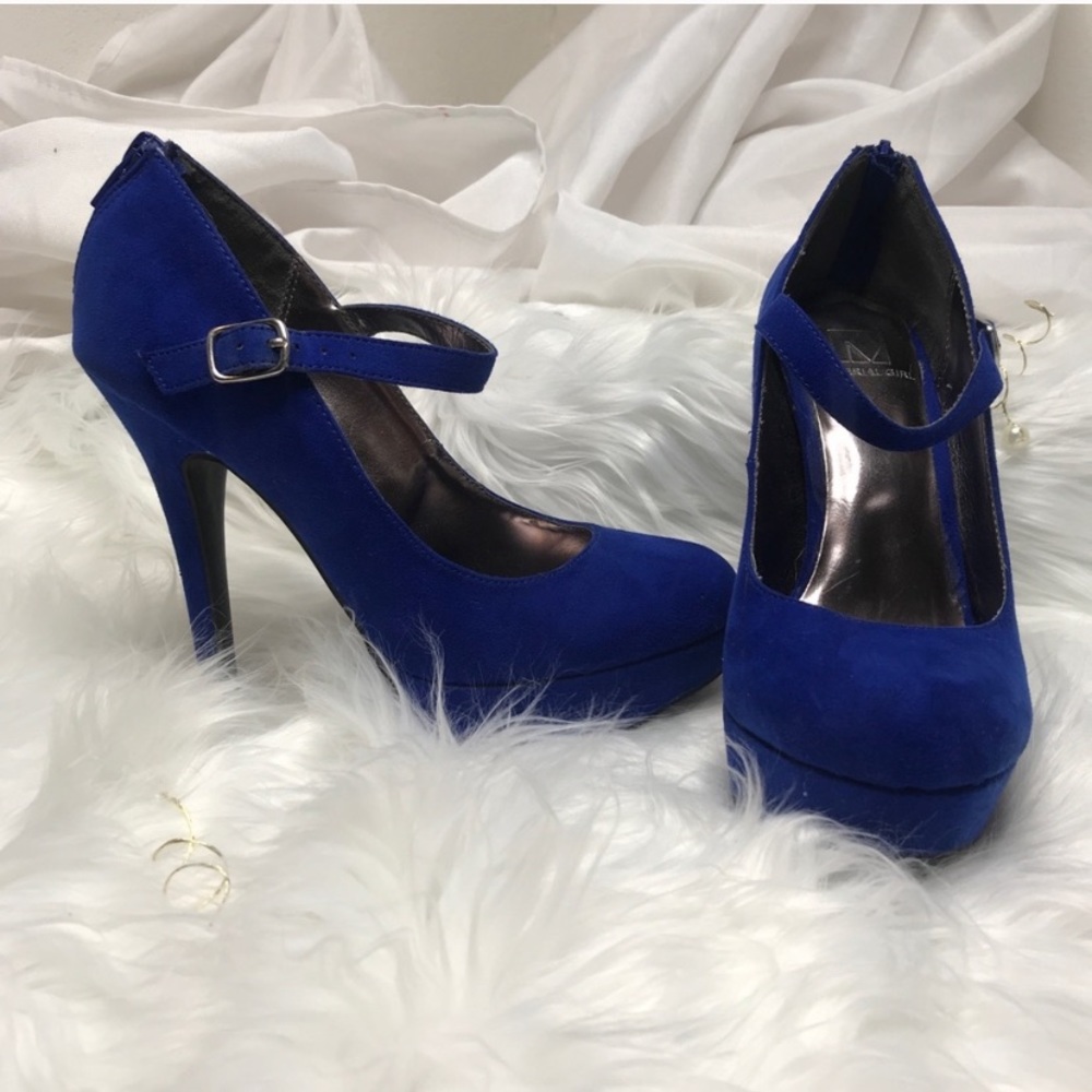 Material Girl Blue Mary Jane Heels